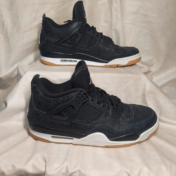 Jordan 4 Retro Laser Black Gum Size 14
